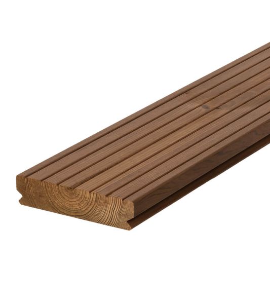 Terassilauta lämpökäsitelty mänty 26x117x5100 piilokiinnitys