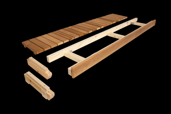 Laude-elementti lämpökäsitelty haapa alalaude 400x2100mm