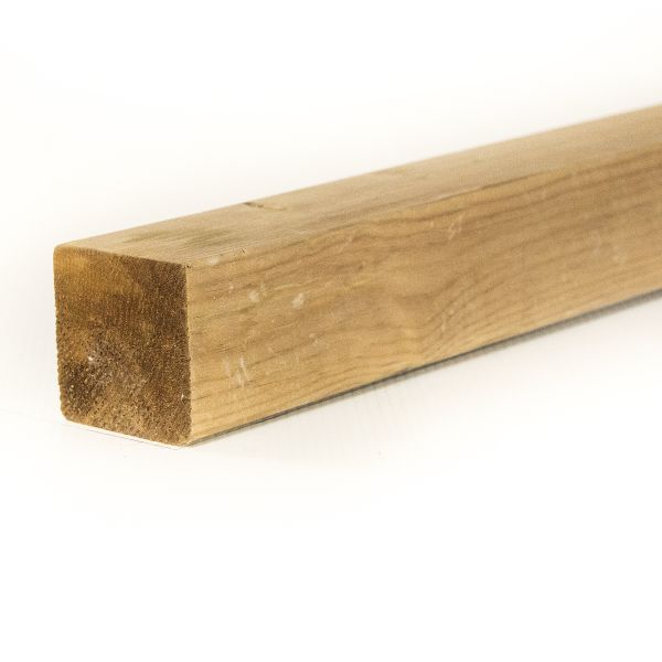 Kestopuu höylätty A-ruskea 48x48x4200 VI