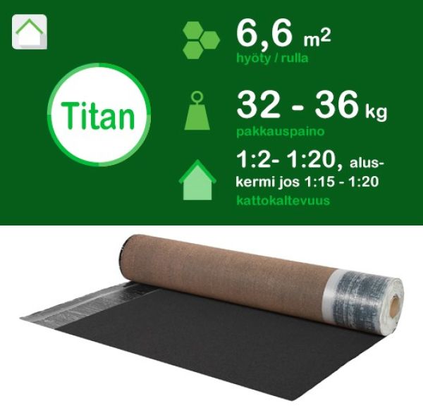 Kerabit Titan musta 1 x 8 m 6,6hm2